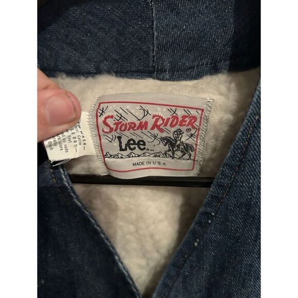 Vintage Lee Denim Storm Rider Denim Vest Mens Small 80s 90s Western Rodeo - Picture 5 of 11